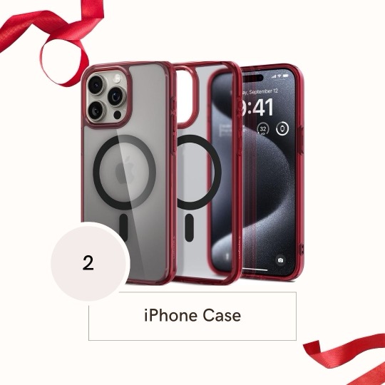 Transparent Spigen iPhone case on an iPhone 15 Pro