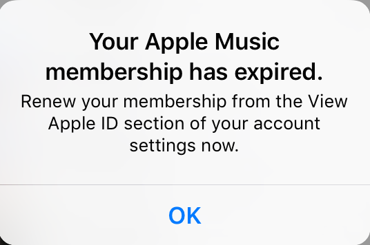 your subscription has expired