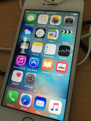 A wiped iPhone 5s restoring only the activity and health data.