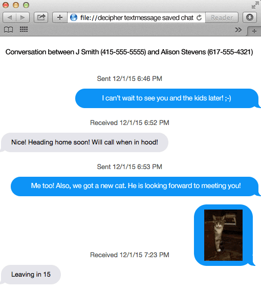 where to find decipher textmessage files on a mac