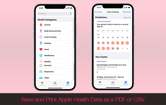 Do you need to save and print Apple Health data as a PDF or CSV for your doctor or physician?