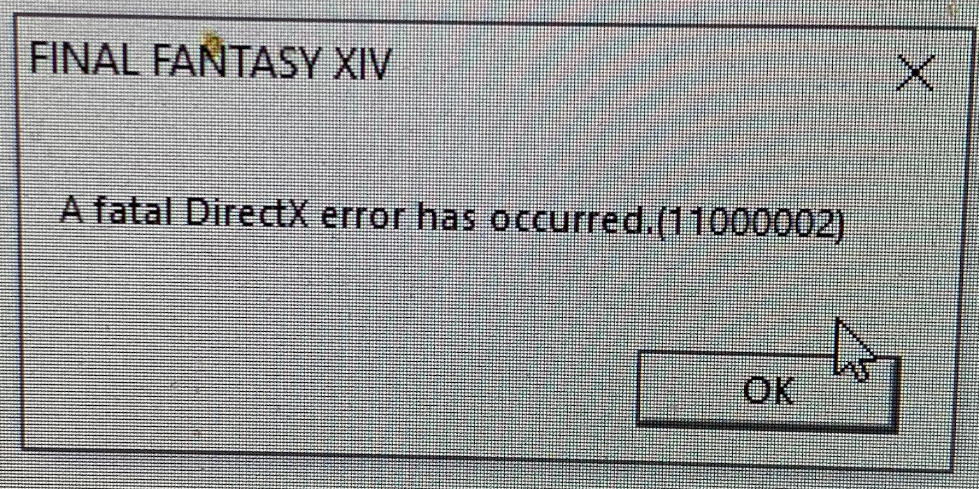 ffxiv has stopped working