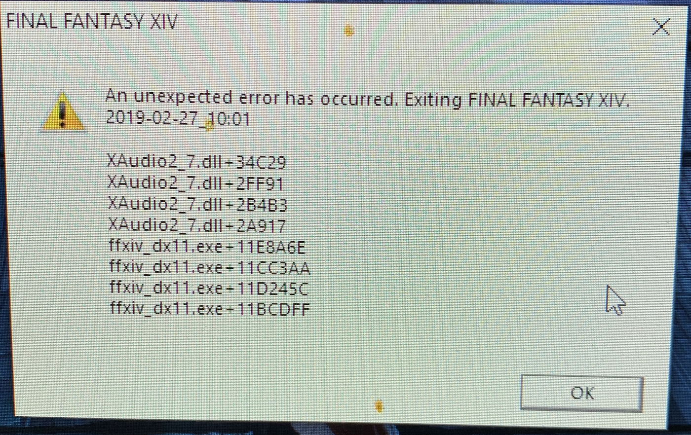 FFXIV DirectX/XAudio2 Crashes and Short Graphics Freezes