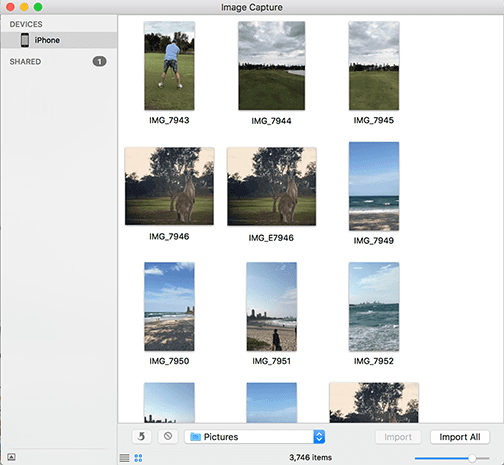 image capture apple import