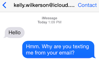 Imessage email not phone number