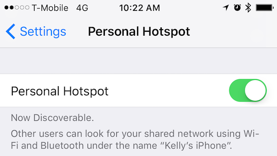 iPhone personal hotspot appears on but devices unable to connect