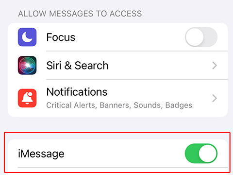 Turn Messages on in Settings to send and receive iMessages on iPhone or iPad.