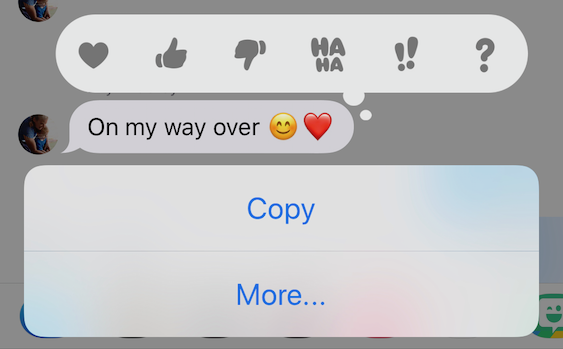 Copy and paste iPhone text messages