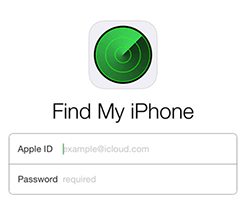 Screengrab of Find my iPhone to set up before going on vacation
