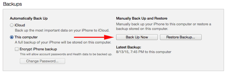 how to make a local iTunes backup of your iPhone