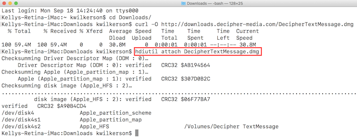 How to run dmg file on mac from command line