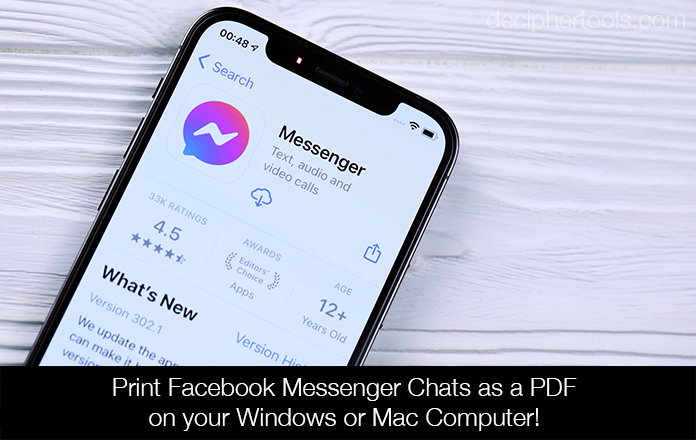 Print Facebook Messenger Chats
