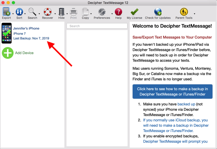 Run Decipher TextMessage on your computer to copy and archive many years of iPhone text messages.