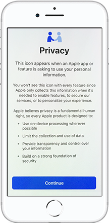 Apple iPhone privacy policy