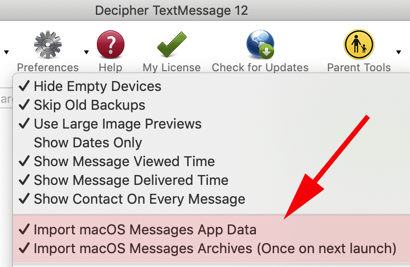 mac text messages update