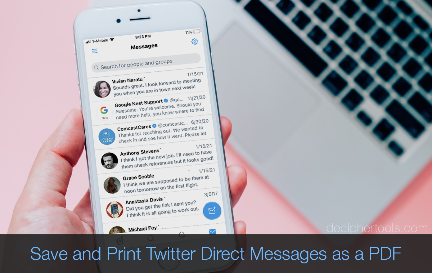 How To Save And Print Twitter Direct Messages As A Pdf