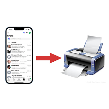 Export and Print WhatsApp messages to computer from iPhone.