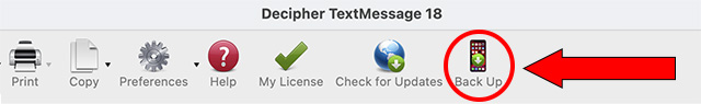 How to back up only text messages and not entire iPhone.