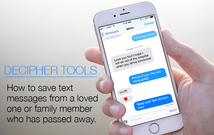 Preserving Textual content Messages of a Cherished One Who Has Handed Away