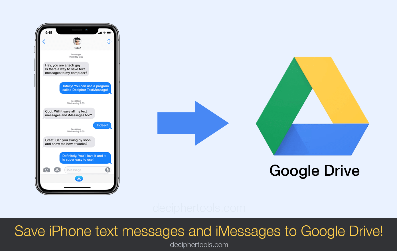 How to Save iPhone Text Messages to Google Drive