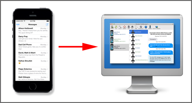 how to save text messages from iphone onto computer