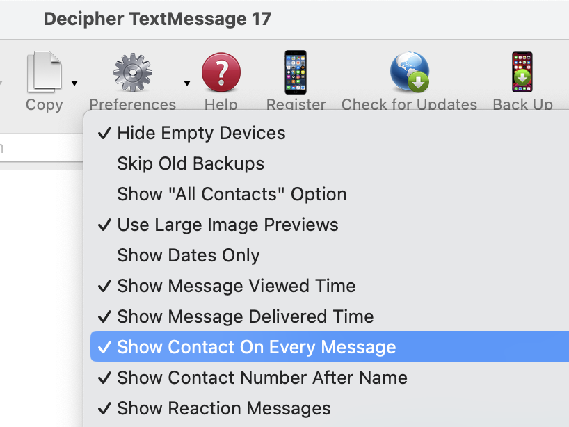 how to use decipher text message
