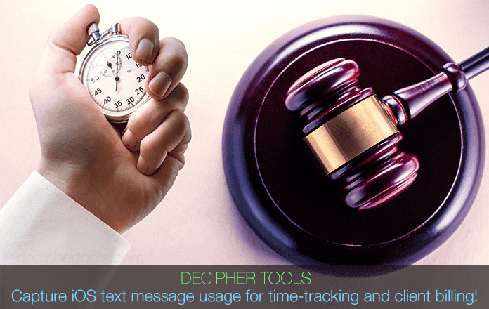 Learn how to to time-track and capture text message usage statistics on lawyers iPhones or iPads.
