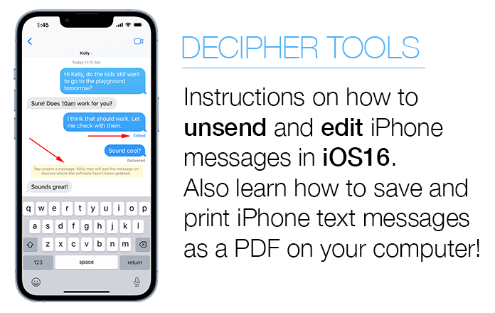 Instructions on how to unsend and edit iPhone messages in iOS16.