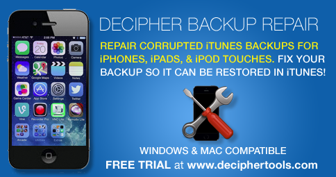 decipher backup repair 10 crack