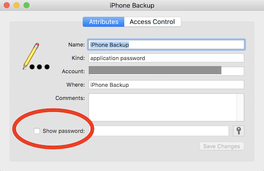 iphone backup gmail password