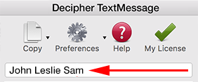 Enter multiple search terms in Decipher TextMessage.